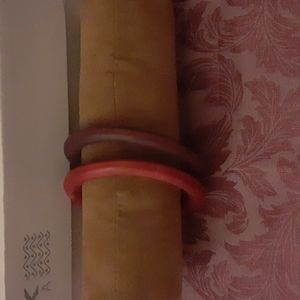 Wooden Bangle Bracelets Set of Two